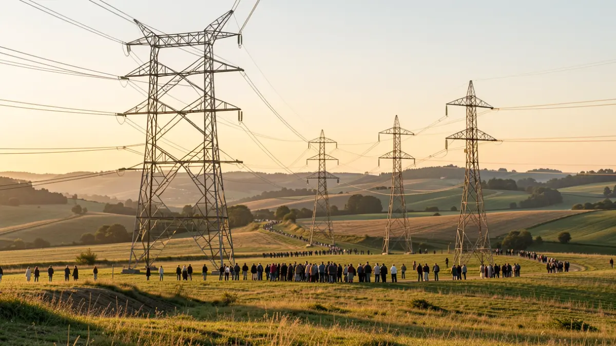Imatge genèrica de torres d'alta tensió en un entorn rural.
