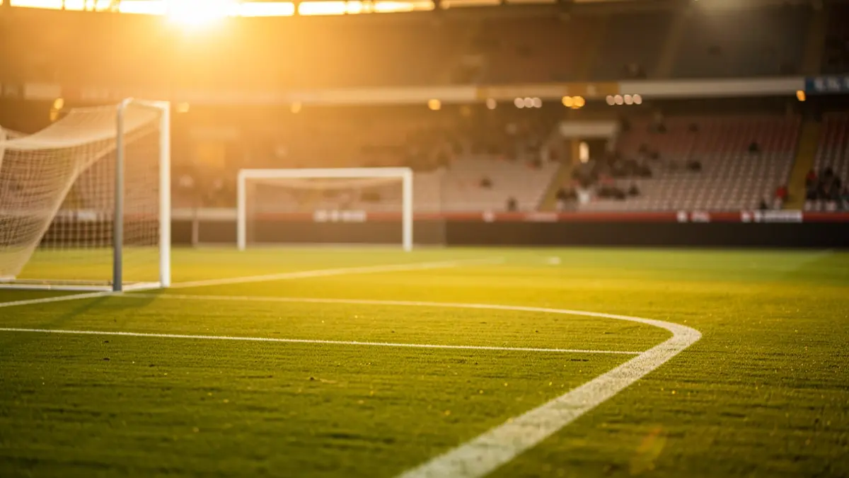 Generic image of a football pitch with stadium lights.