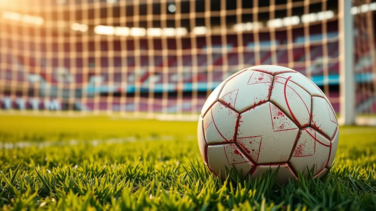 Imagen genérica de un balón de fútbol sobre el césped de un campo