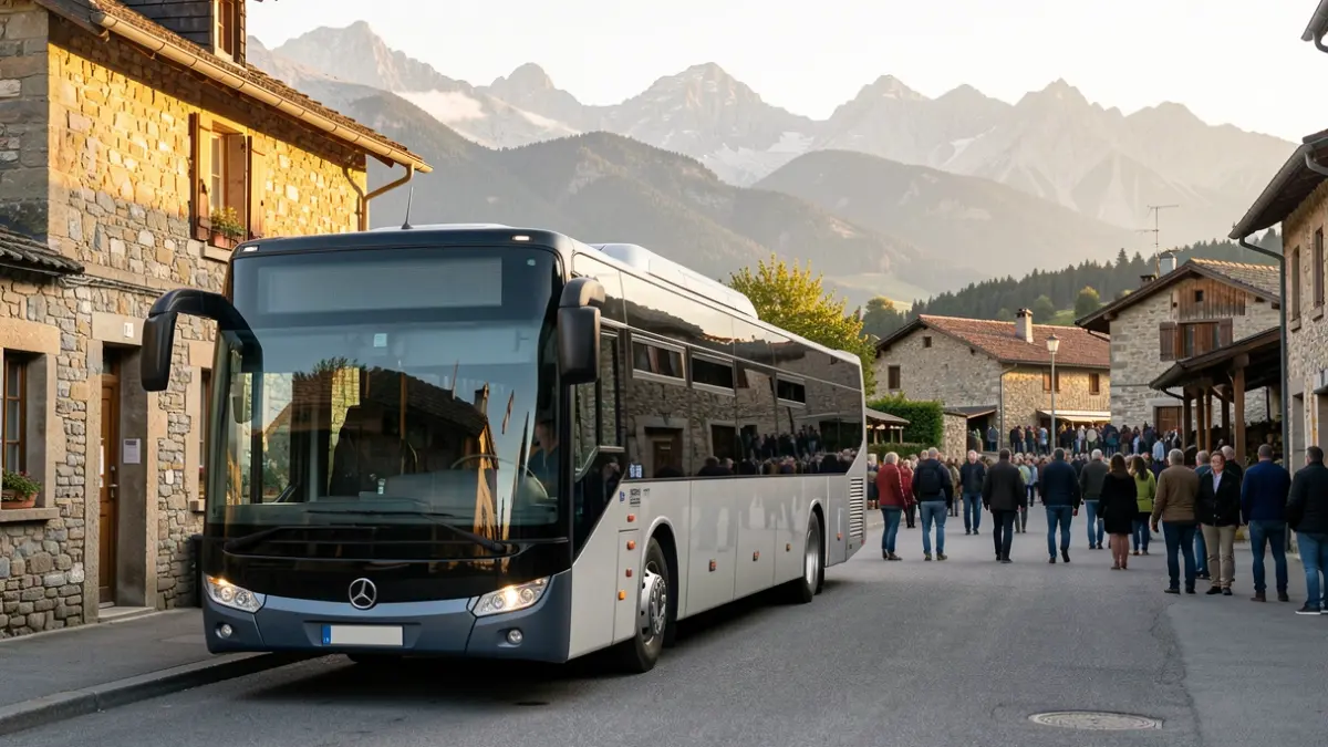 Imatge genèrica d'un autobús en una estació de muntanya.