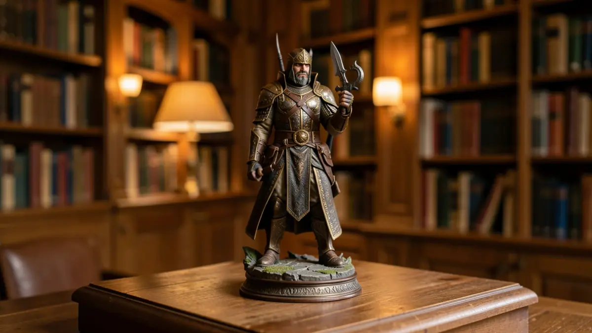Figura de fantasia en una exposició cultural.