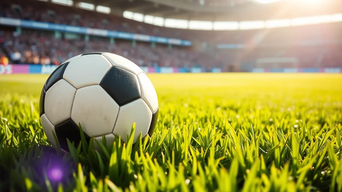 Imatge genèrica d'una pilota de futbol sobre la gespa, simbolitzant una victòria esportiva.