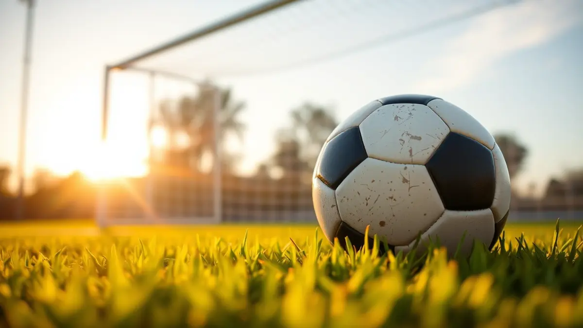 Generic image of a soccer ball on a field's grass.