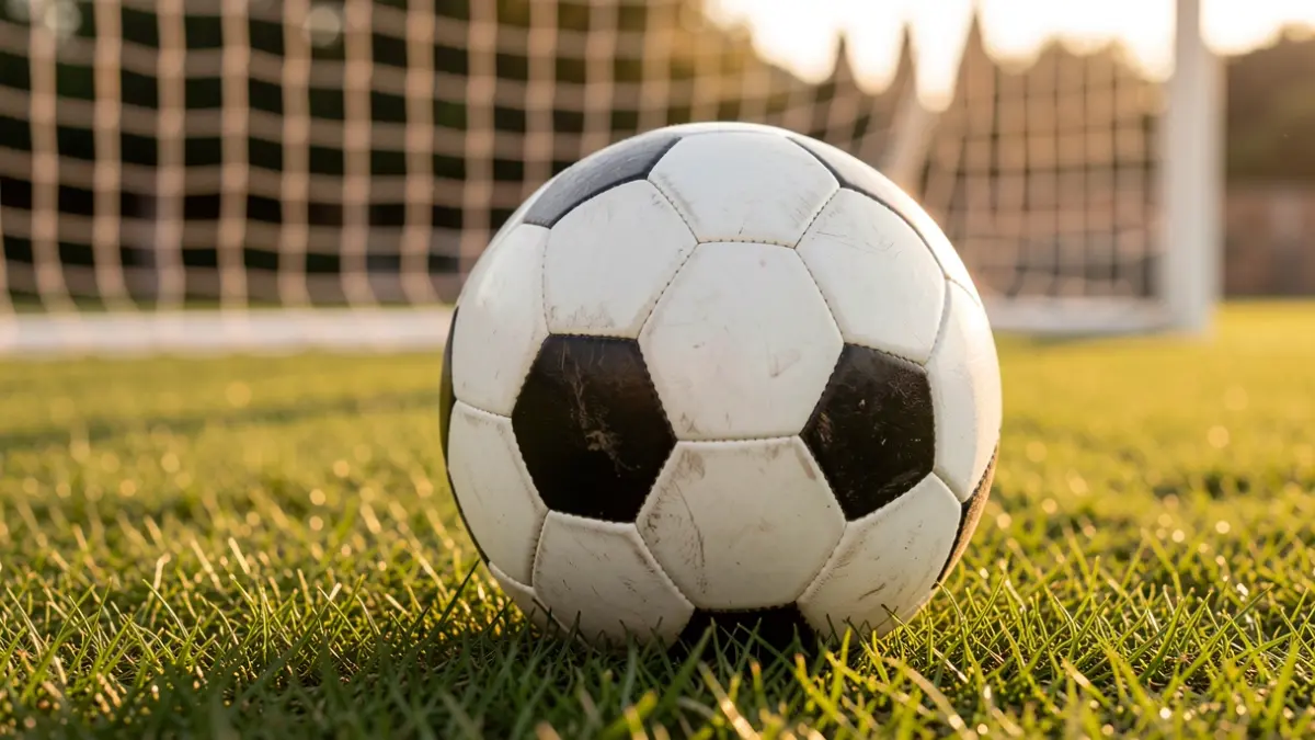Generic image of a soccer ball on grass.