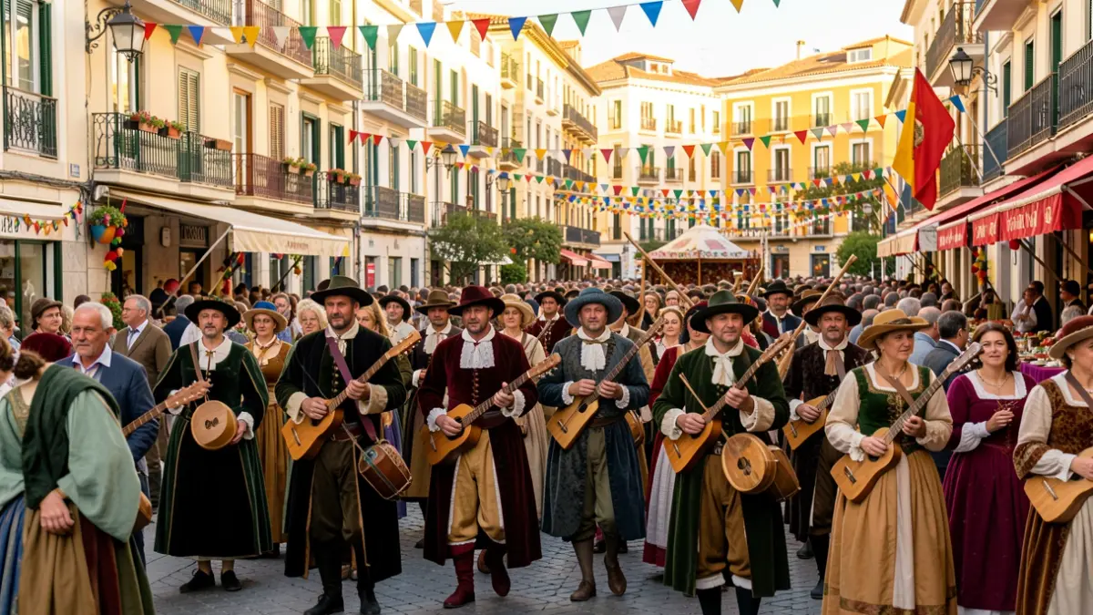 Generic image of a popular festival in the Barceloneta neighborhood with participating groups.