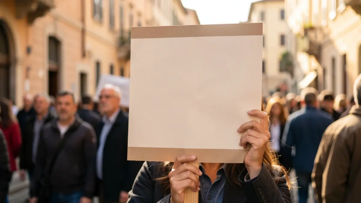 Docentes manifestándose por las calles de Girona durante una jornada de huelga.