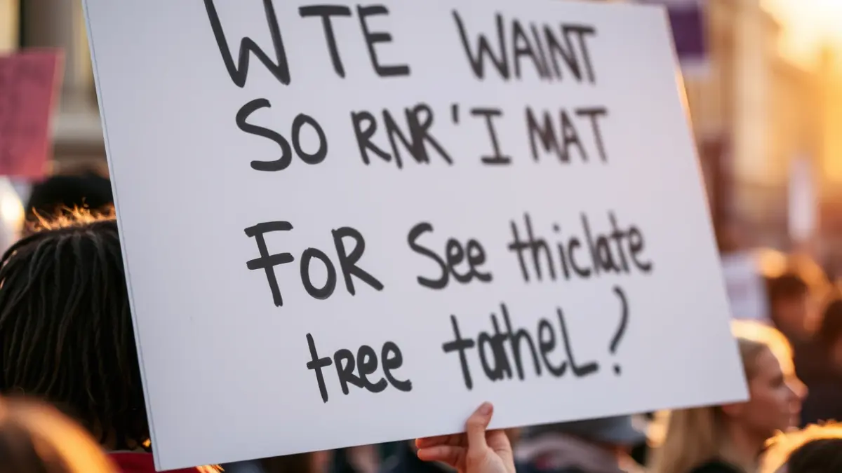 Imatge genèrica d'una protesta amb pancartes i gent manifestant-se.
