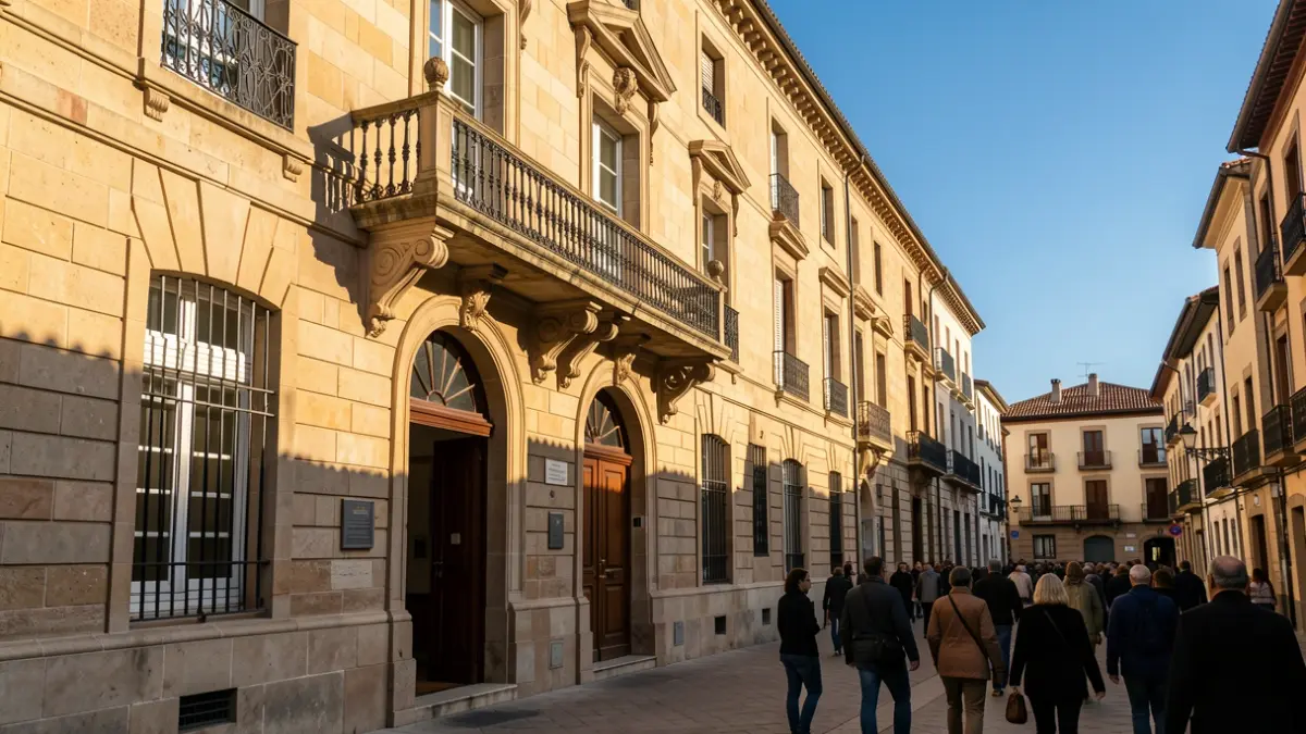 Generic image of a Catalan municipal building in warm light.