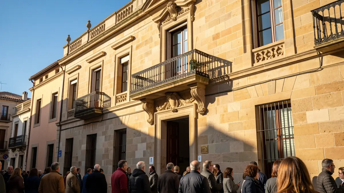 Generic image of a municipal building with Mediterranean architecture.