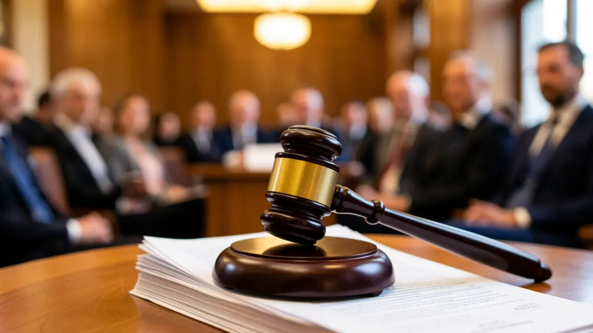 Generic image of a judge's gavel on legal documents.