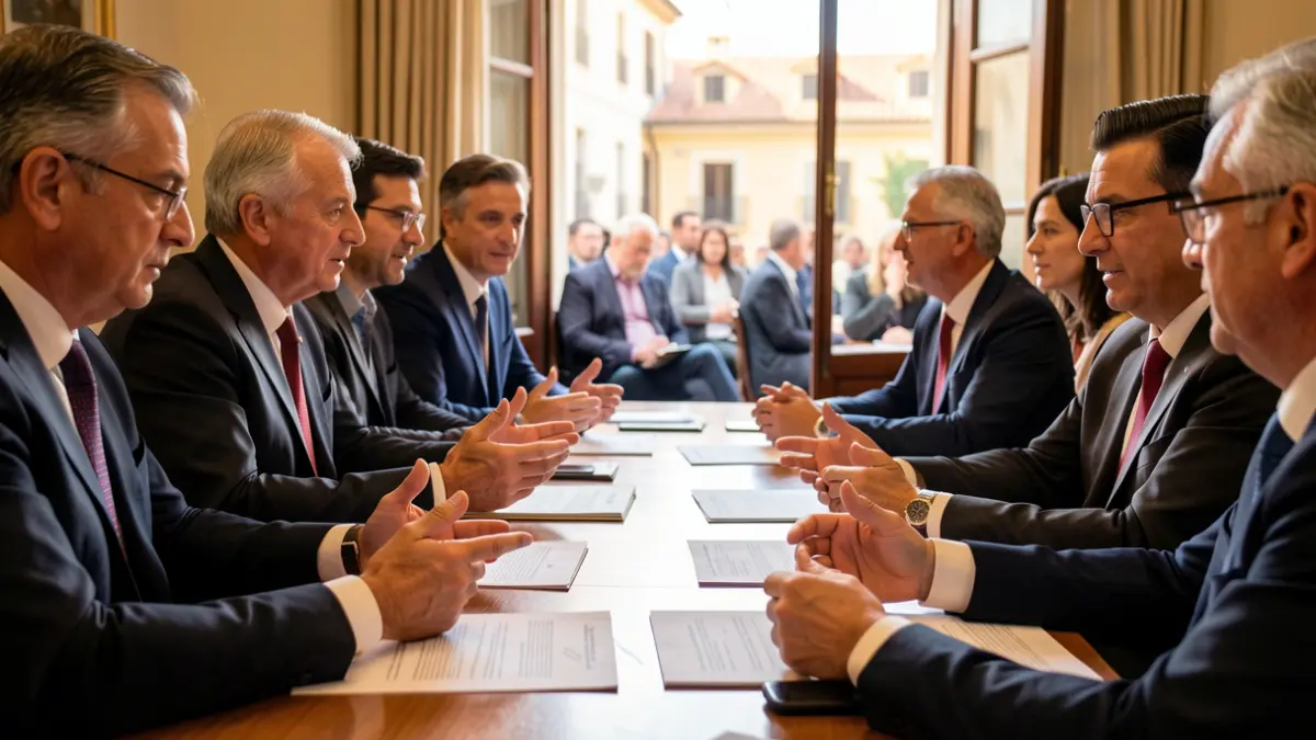 Generic image of politicians meeting in Catalonia.