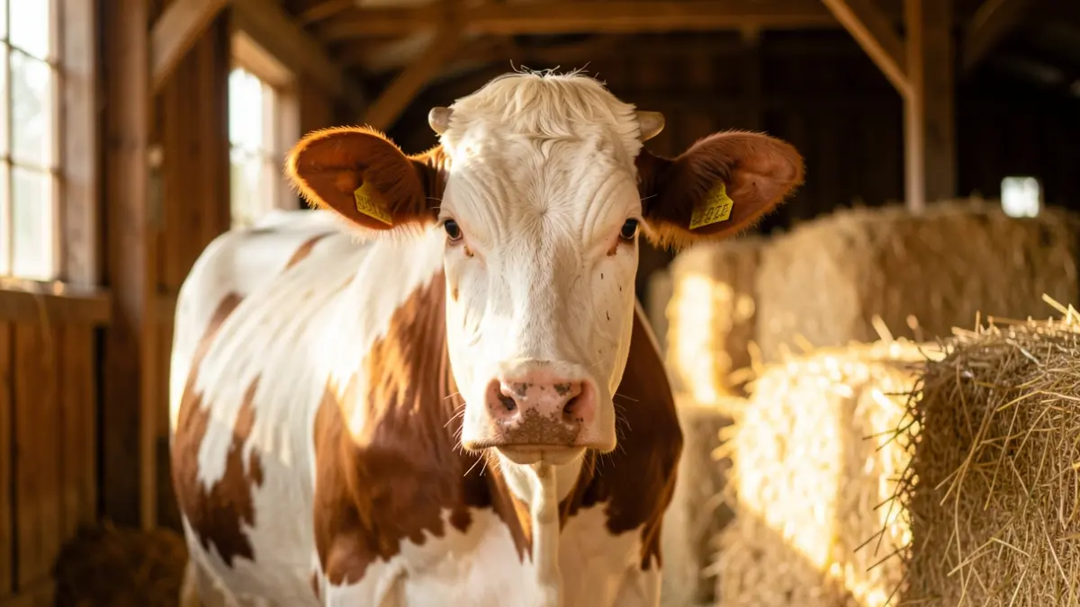 Imagen genérica de una vaca en un establo.