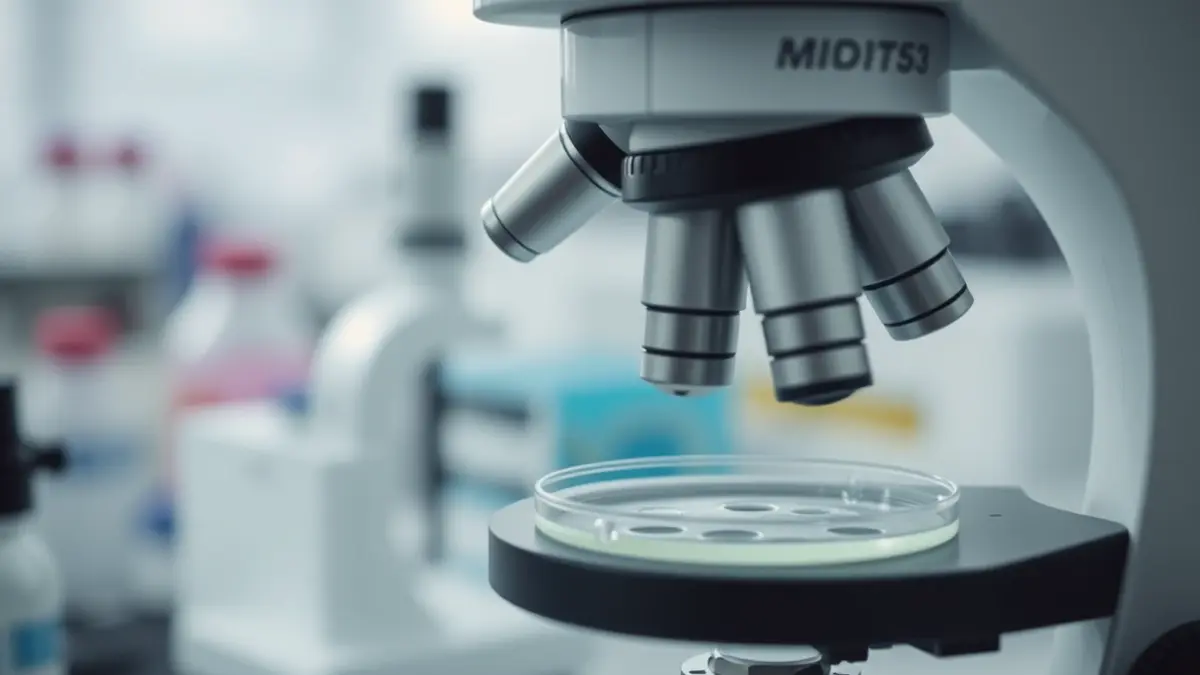 Imatge genèrica d'un microscopi en un laboratori, simbolitzant la investigació epidemiològica.