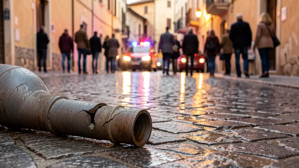 Imagen genérica de una fuga de gas en una calle de un pueblo mediterráneo.