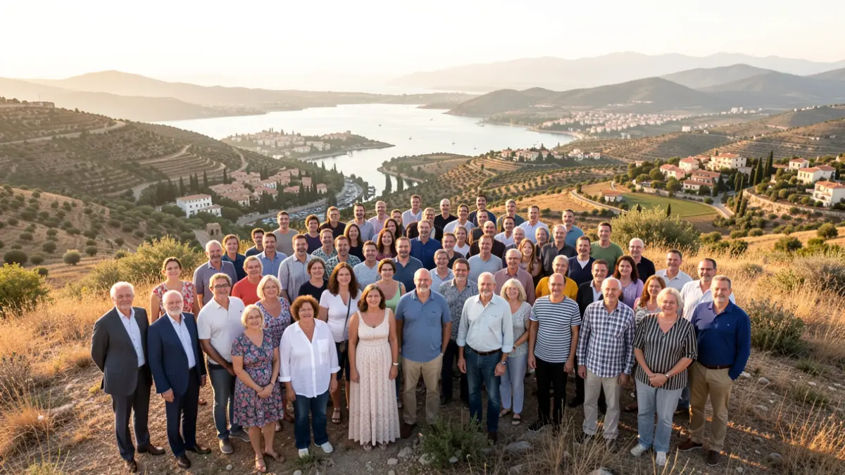 Imagen genérica de diversidad demográfica en un paisaje mediterráneo.