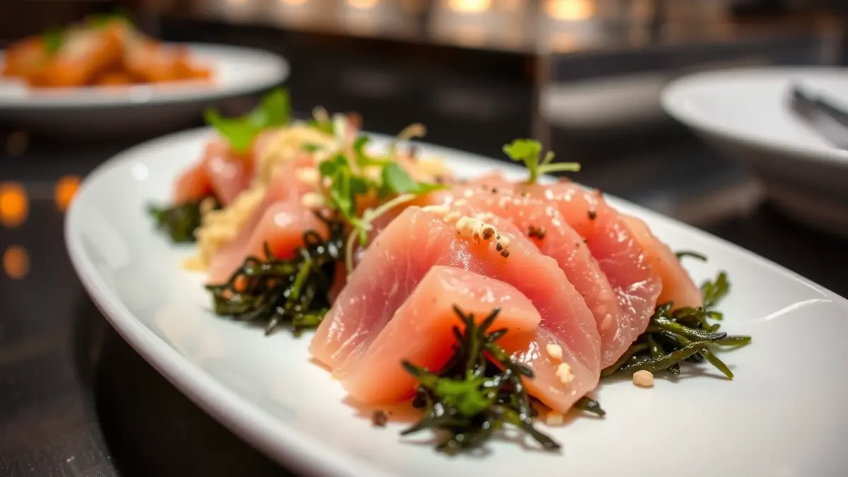 Image of a high-end catering dish with sophisticated ingredients.