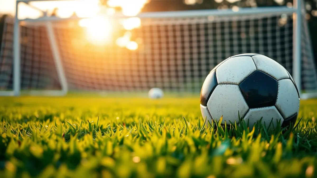 Generic image of a soccer ball on a green field