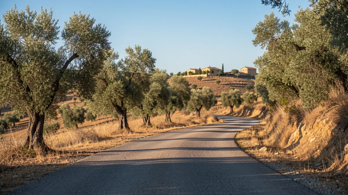 Imatge genèrica d'una carretera a les Garrigues.