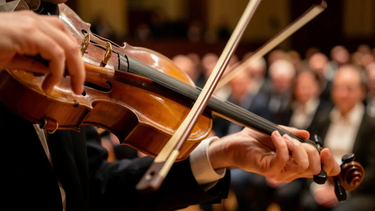 Imatge genèrica d'una viola de gamba sent tocada en un concert.