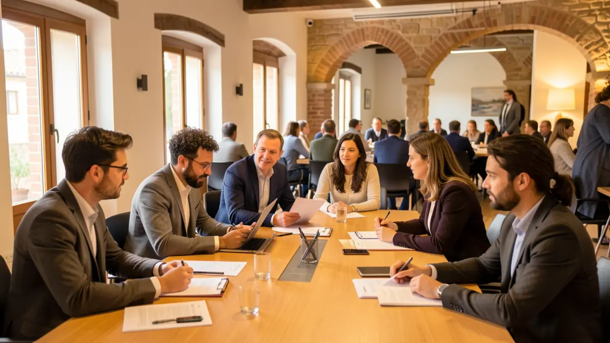 Generic image of a political meeting in Catalonia.