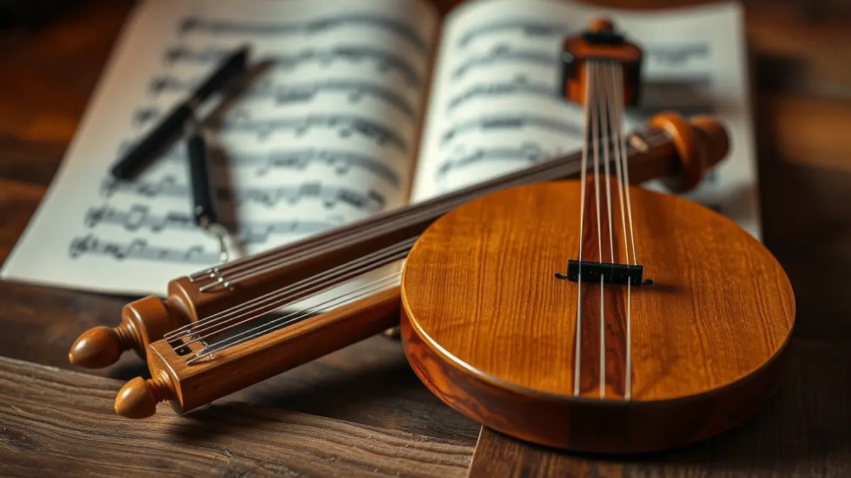 Imagen genérica de instrumentos de cobla catalana, como un flabiol y un tible.