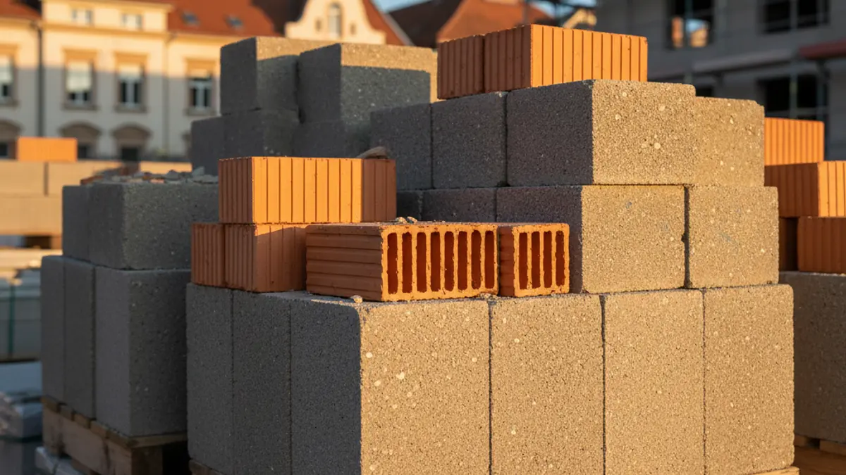 Generic image of a construction site with building materials.