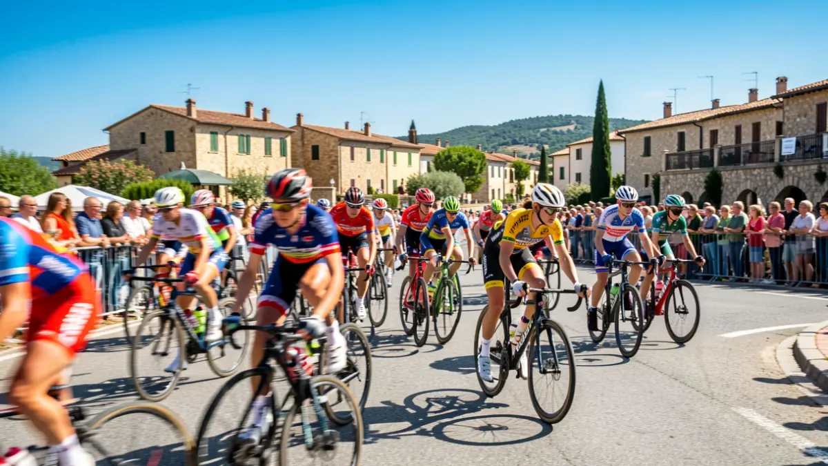 Generic image of cyclists in a race in Catalonia.
