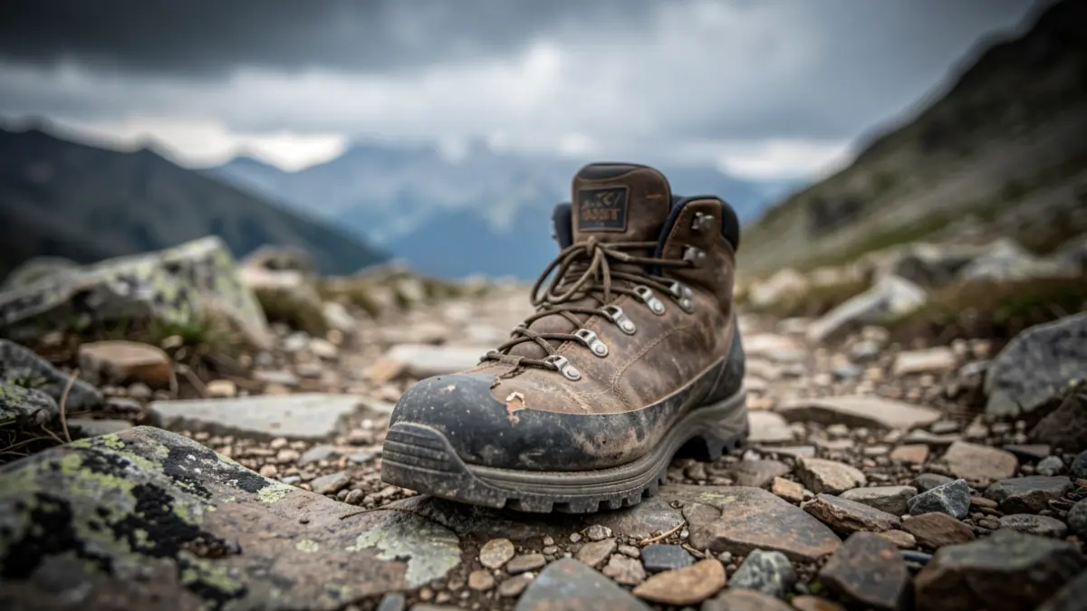Generic image of a hiking boot on a rocky path.