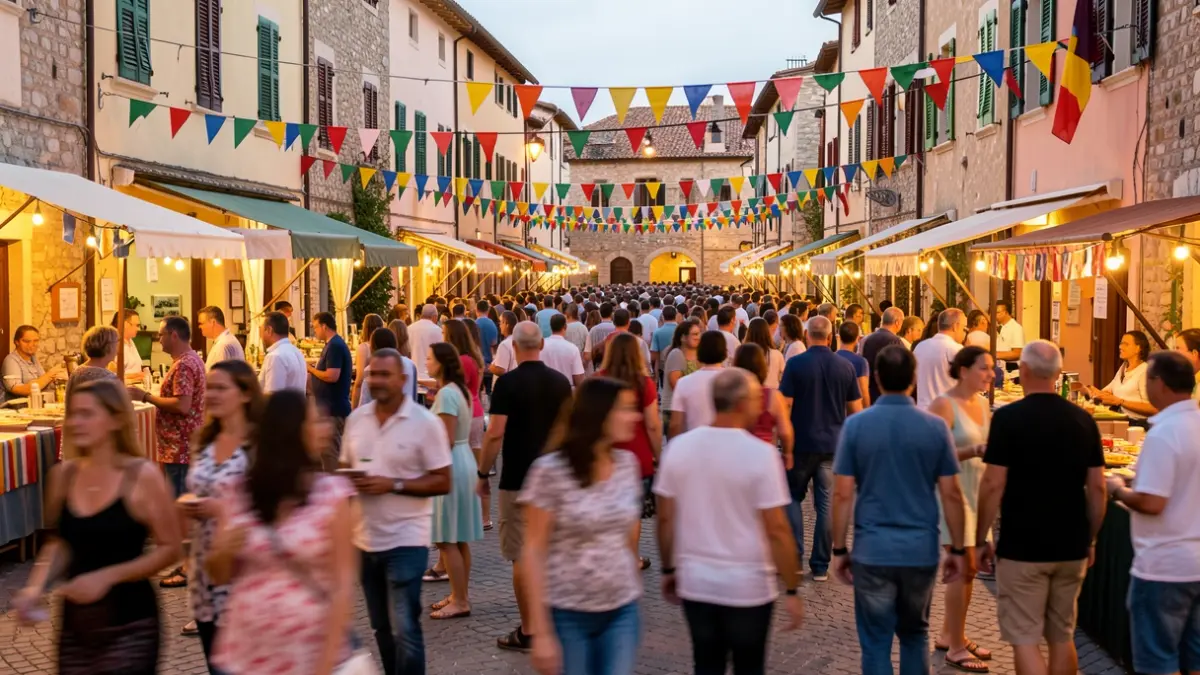 Generic image of a street festival with a festive atmosphere.