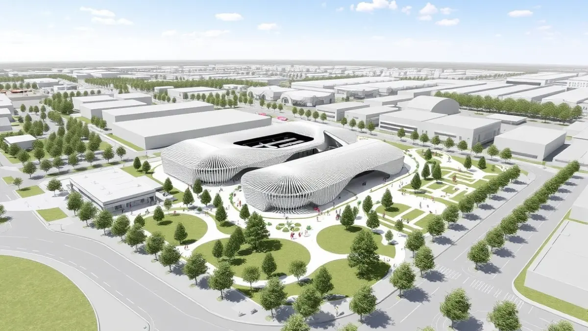 Representació arquitectònica del nou recinte firal de Lleida