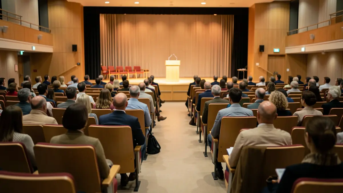 Imagen genérica de un auditorio de hospital.