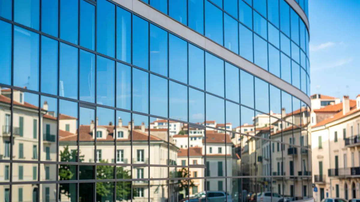 Imatge genèrica d'un edifici d'oficines modern.