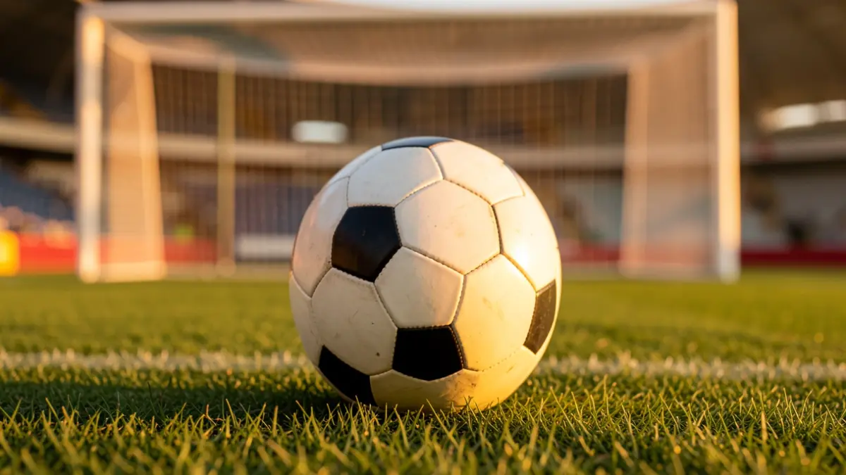 Imagen genérica de un balón de fútbol sobre el césped de un estadio.