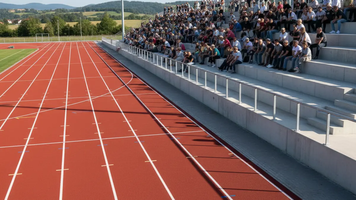 Grandstand of the Valls athletics track