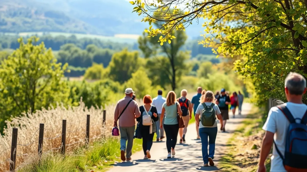 Imatge genèrica d'una via verda amb persones caminant.