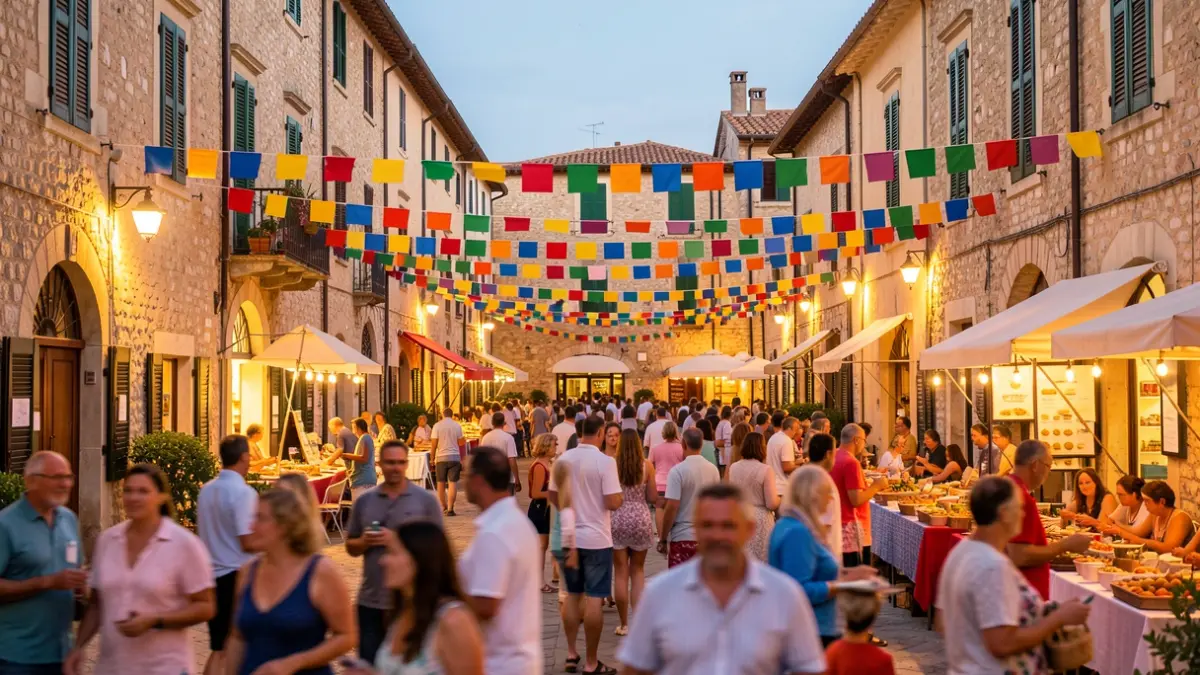 Imatge genèrica d'una festa major d'estiu a un poble mediterrani.