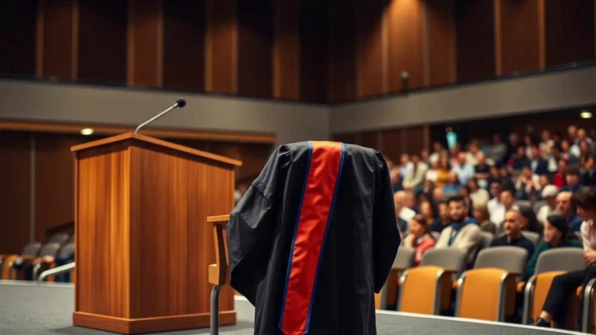 Imatge genèrica d'un acte acadèmic en un auditori universitari.