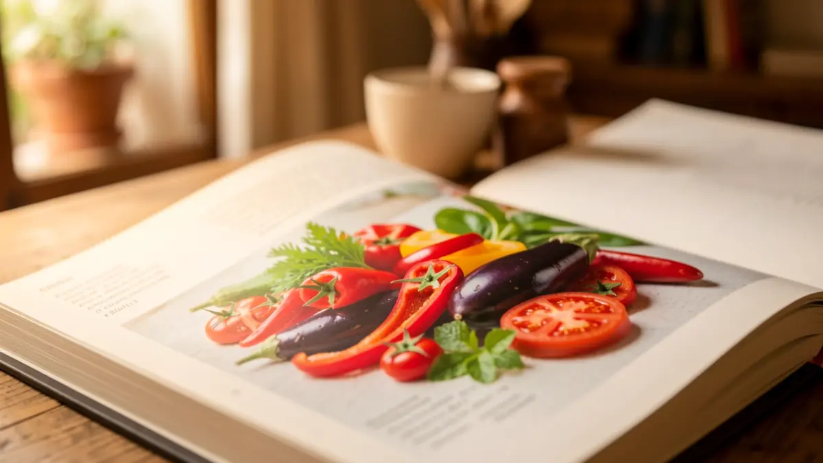 Imagen genérica de un libro de cocina con recetas mediterráneas.