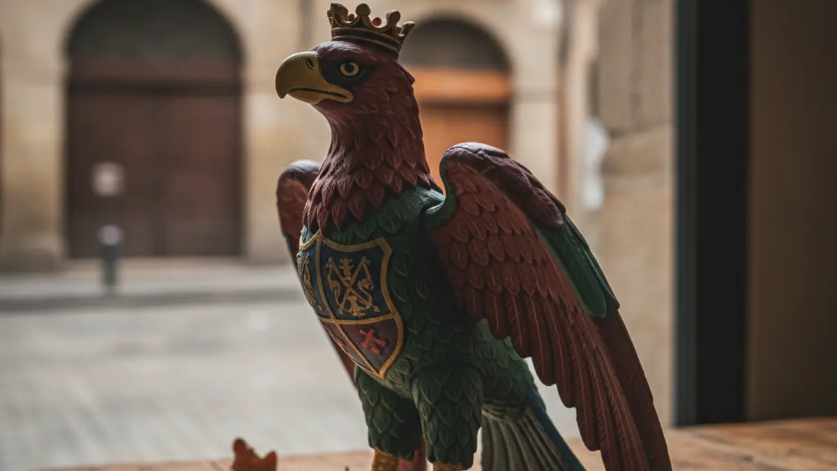 Figura de goma del águila de la Patum de Berga