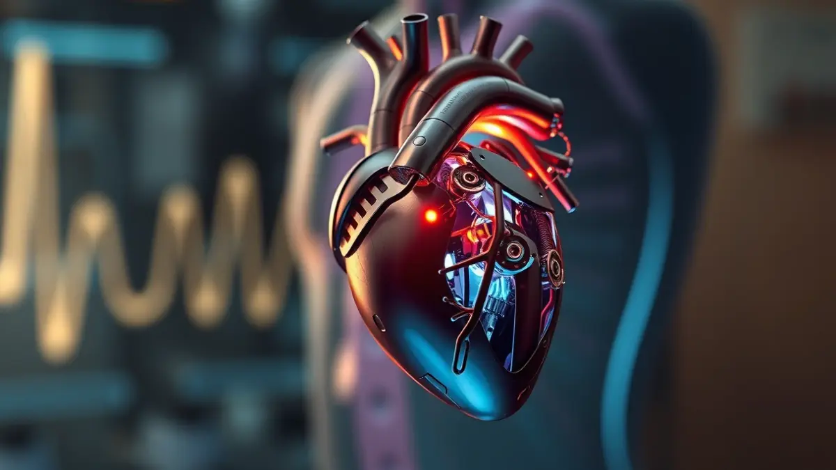 Imagen genérica de un corazón artificial o asistencia ventricular.