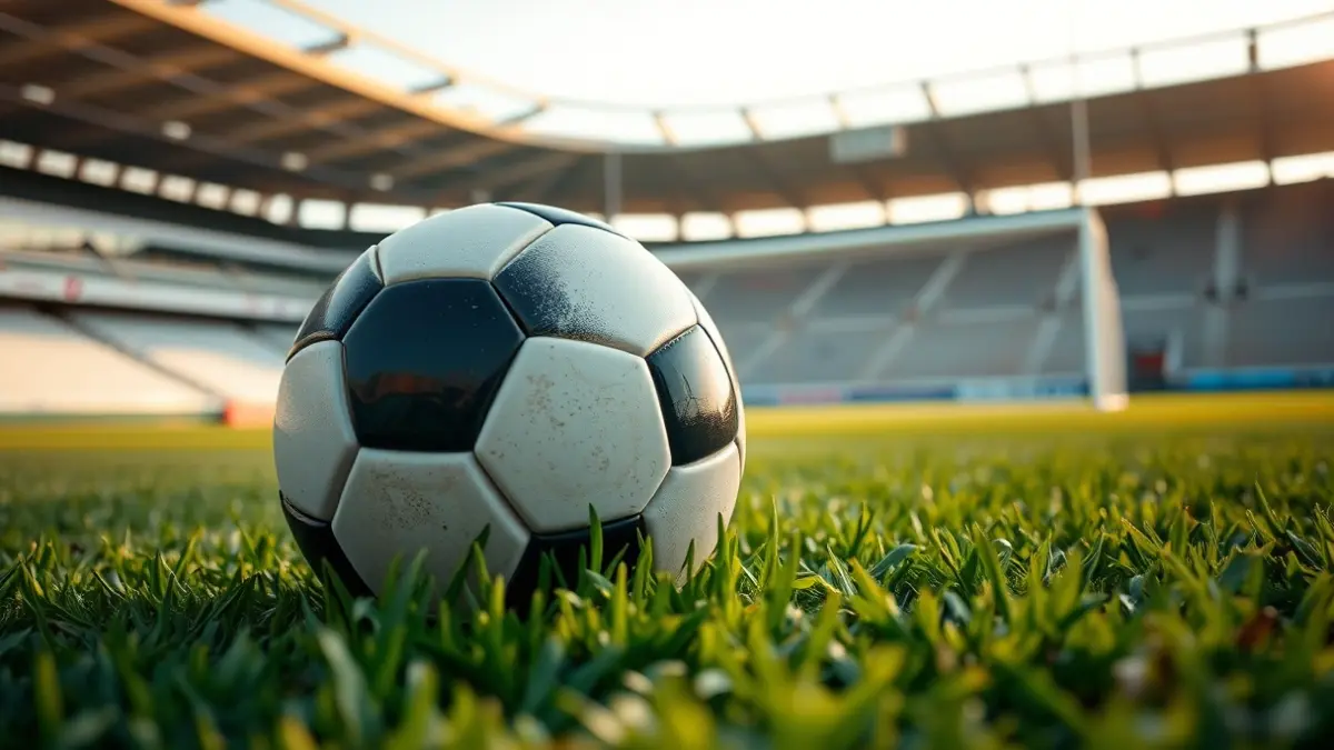 Generic image of a soccer ball on a field's grass.