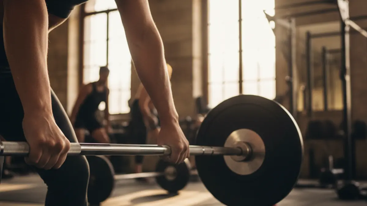 Generic image of a woman lifting weights in a gym, symbolizing strength training.