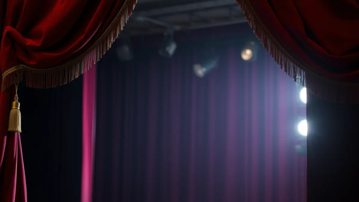 Generic image of a red theater curtain with golden tassels