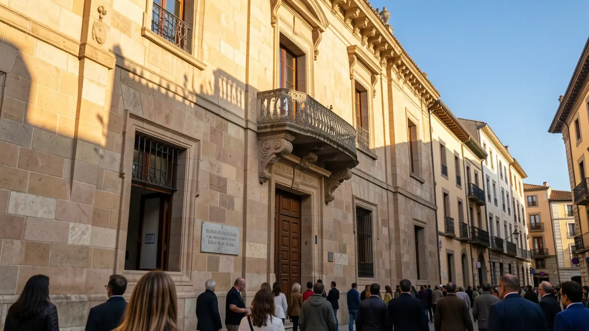 Imagen genérica de un ayuntamiento de Catalunya con luz cálida.