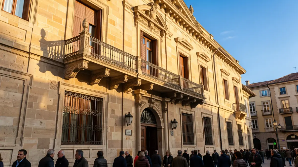 Generic image of a municipal building with Mediterranean architecture.