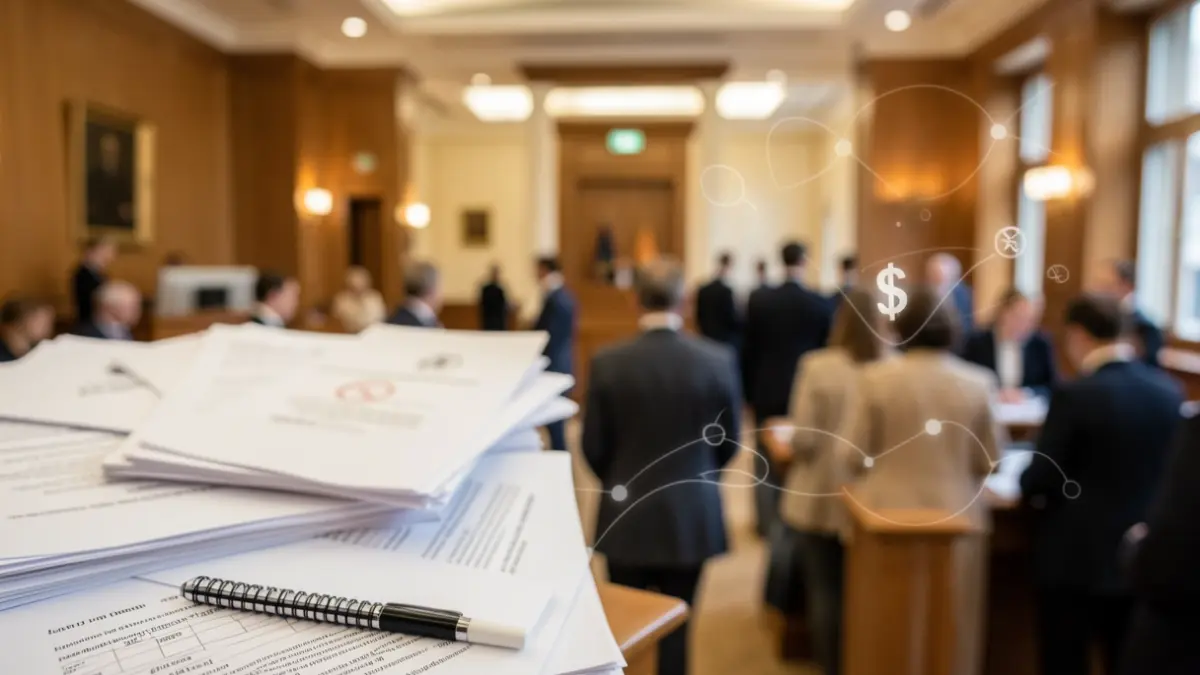 Imatge genèrica de documents financers i judicis.