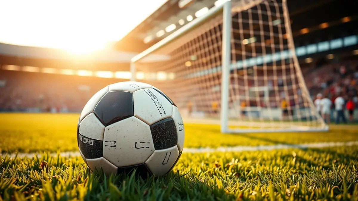 Imagen genérica de un balón de fútbol sobre el césped de un campo.