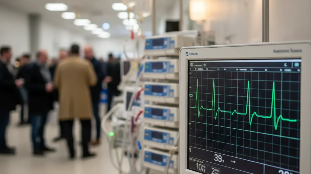 Imatge genèrica d'un monitor cardíac amb un electrocardiograma.