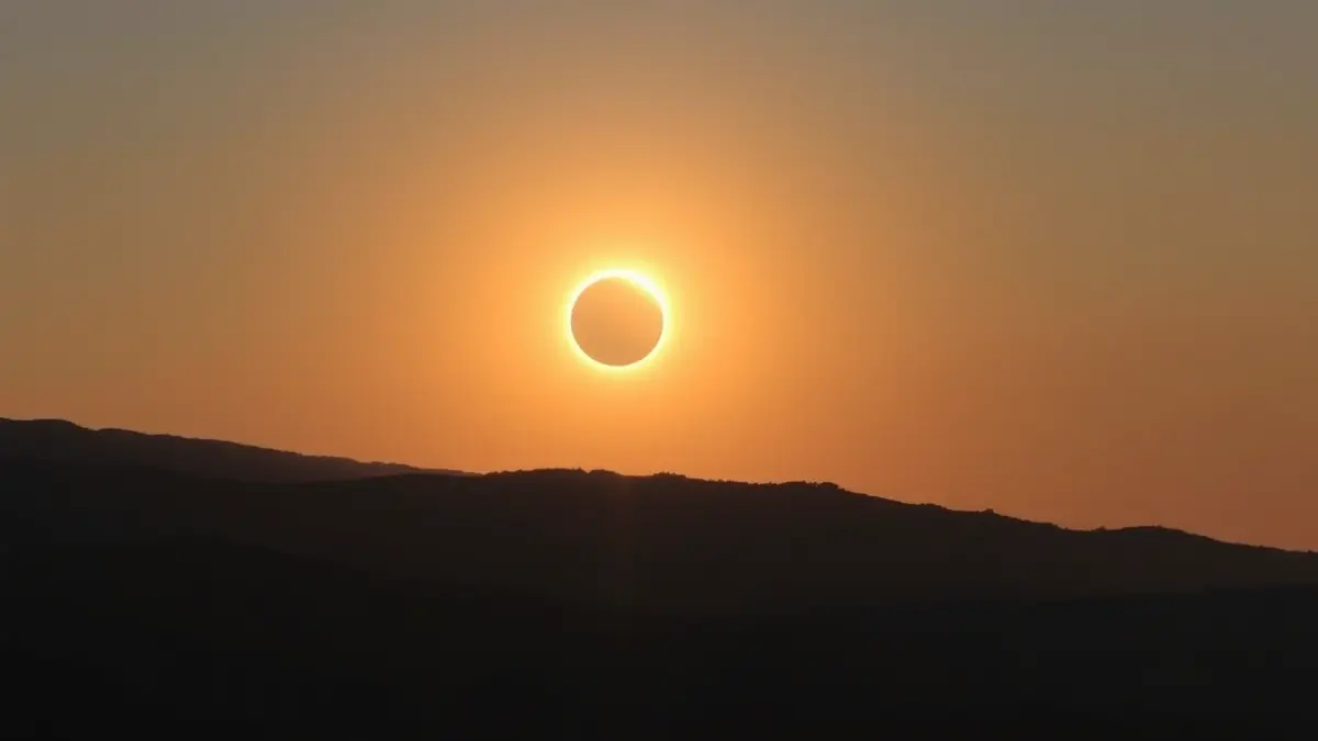 Generic image of a partial solar eclipse at dusk.