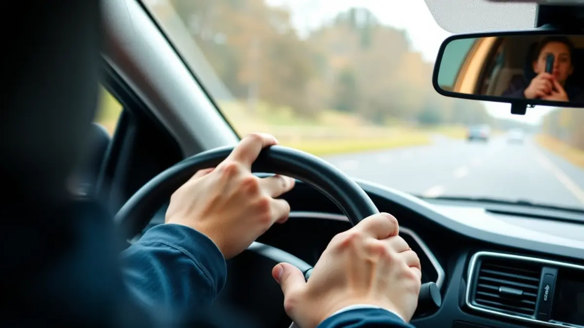 Imatge genèrica d'un examen de conduir amb un volant i mans.